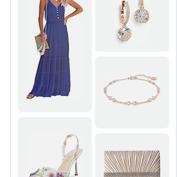 PRETTYGARDEN Women's Spaghetti Strap Sleeveless High Waist Maxi Dress Size Small - Picture 10 of 11